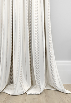 Laurel Stripe, Taupe - Made to Measure Curtains